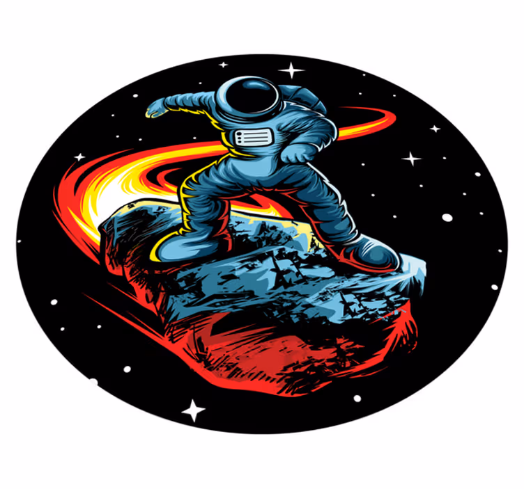 Kosmiskt äventyr Vinylmatta Stjärnor - Tenstickers