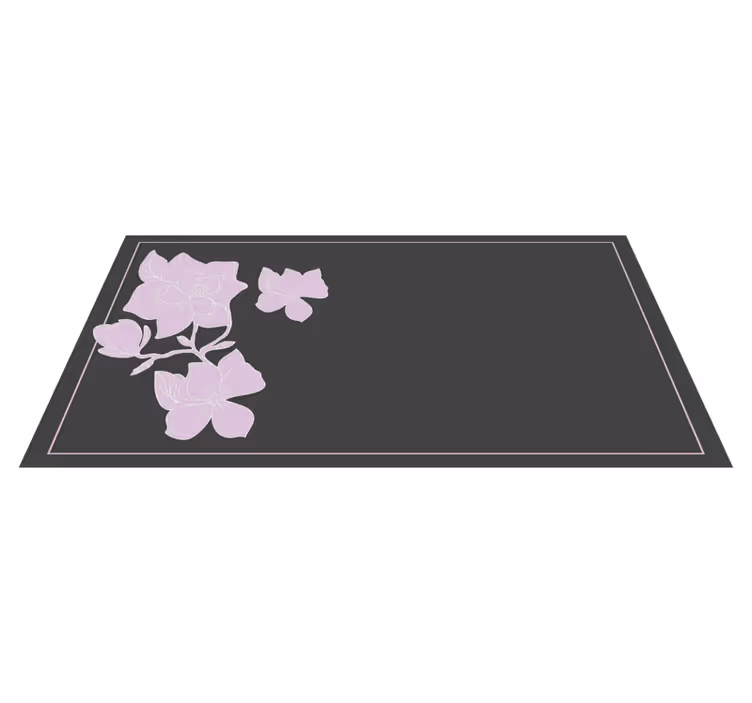 Rosa arrangemang Vinylmatta blommor och växter - Tenstickers