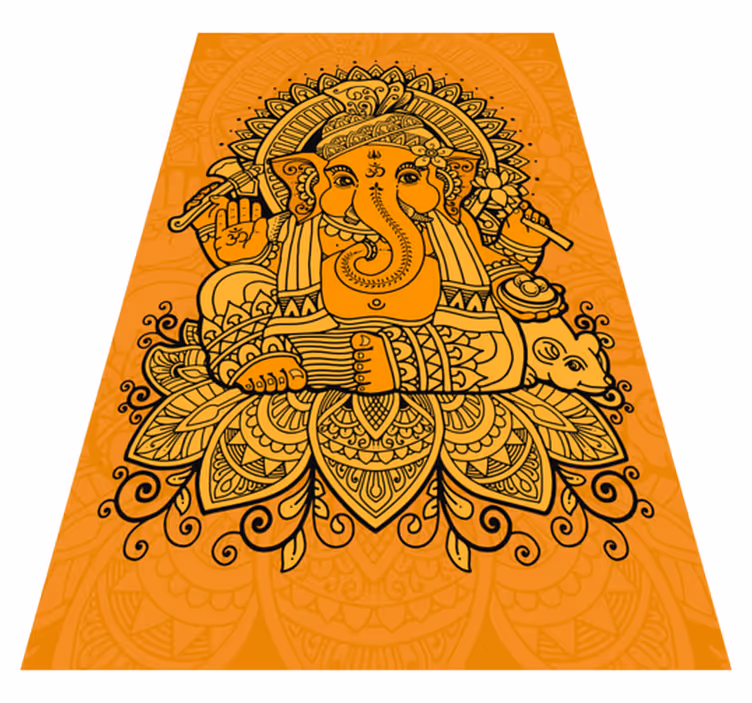 Ganesh-illustration Vinylmatta etnisk - Tenstickers