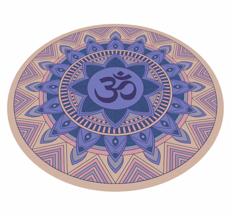 Färgglada mandala om symbol mandala vinylmatta - Tenstickers