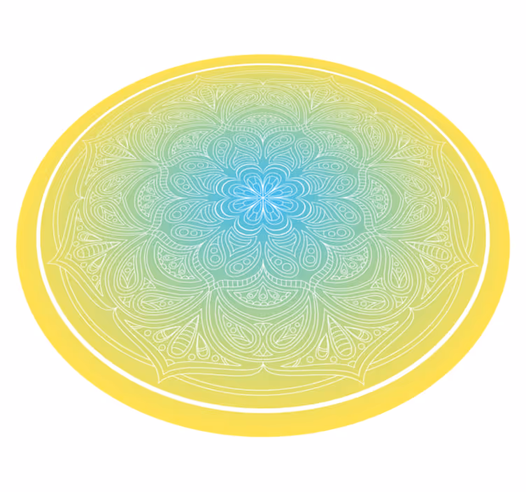 Intrikat blommönster Vinylmatta Mandala - Tenstickers