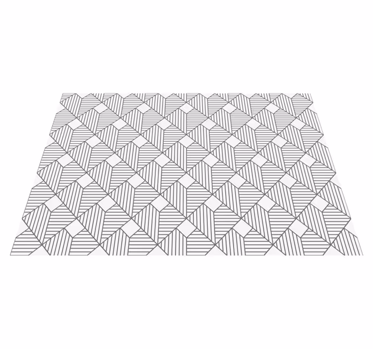 Gråmönstrad stil Vinylmatta geometrisk - Tenstickers