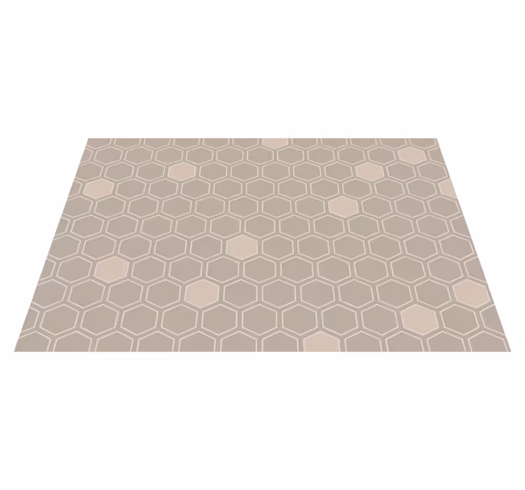 Beige honeycomb mönster modern matta - Tenstickers