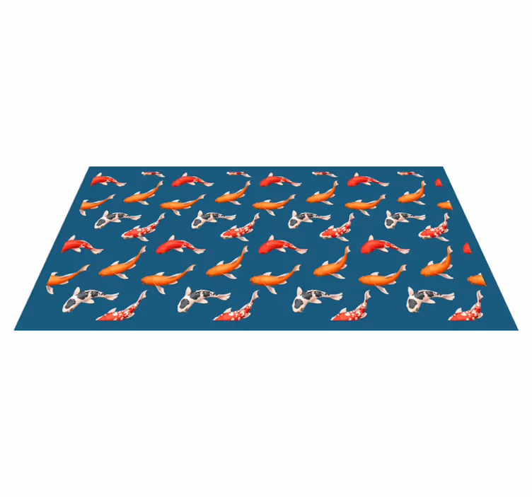 Koi fisk mönster Vinylmatta natur - Tenstickers
