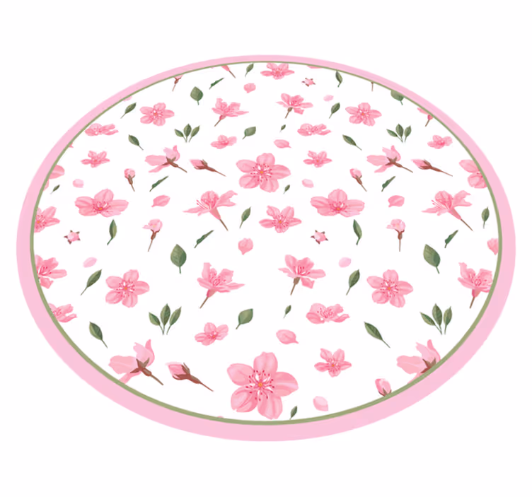 Akvarell pastell rosa blomma blommor matta - Tenstickers