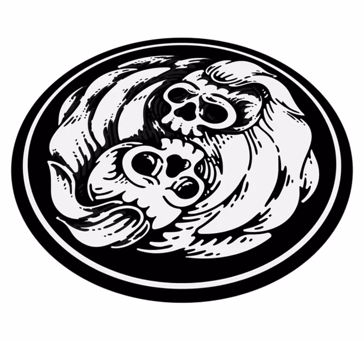 Skallvågor Vinylmatta Halloween - Tenstickers