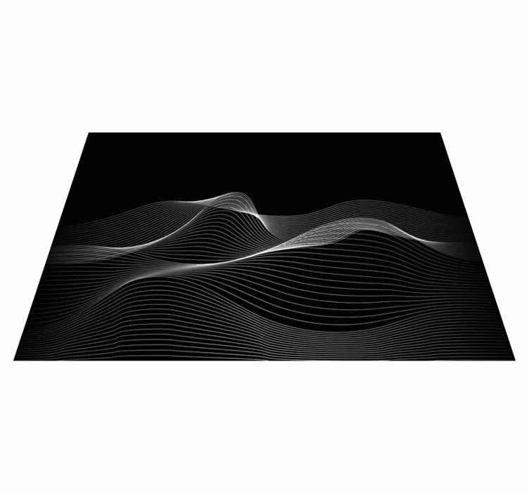 Flytande linjemönster Vinylmatta modern - Tenstickers