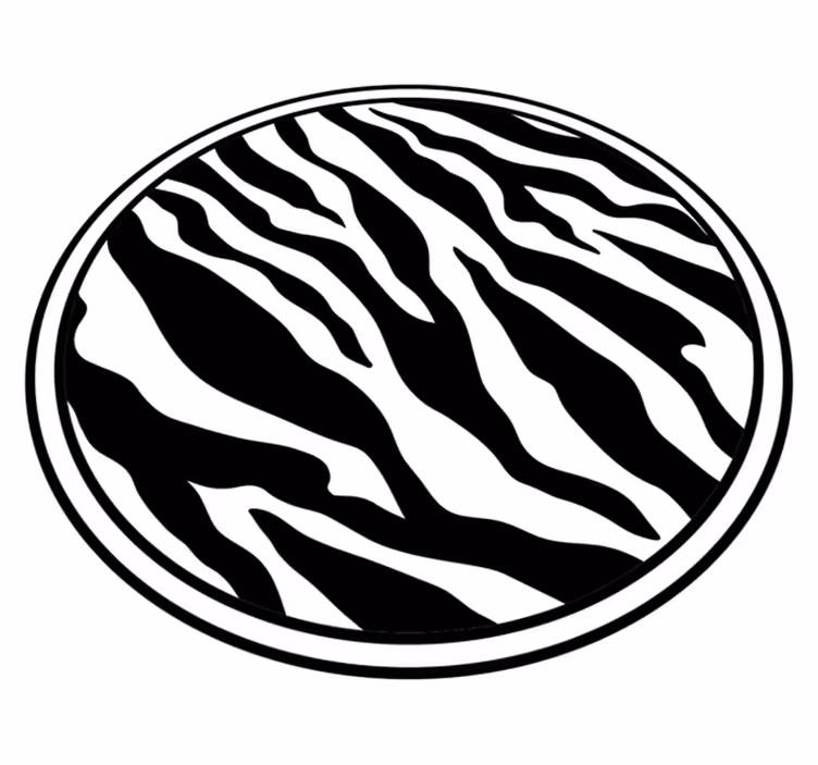 Eleganta zebralinjer Vinylmatta djurtryck - Tenstickers
