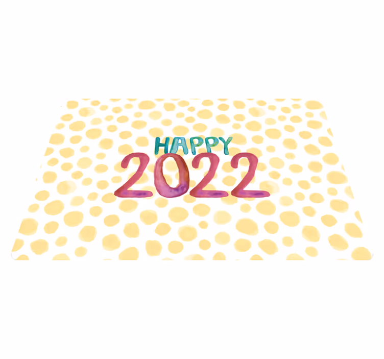 Färgglada gott nytt år modern matta - Tenstickers