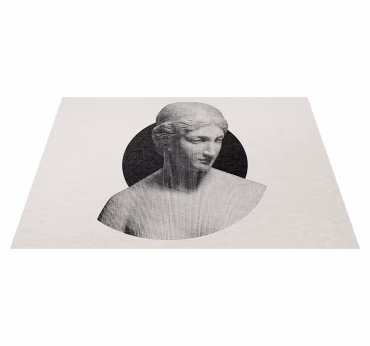 Klassisk skulpturprofil Vinylmatta minimalistisk - Tenstickers