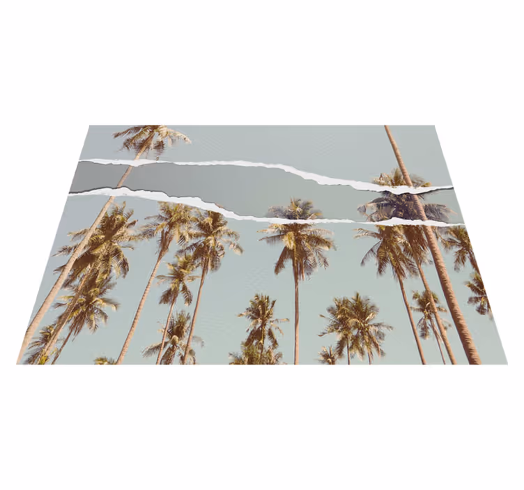 Palmträdoas Vinylmatta natur - Tenstickers