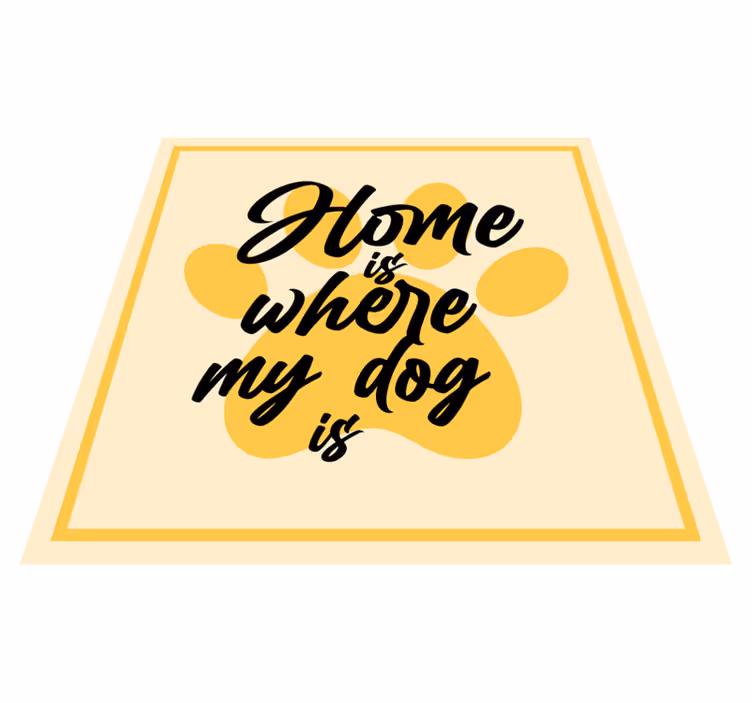 Hem där min hund är Vinylmatta foajé - Tenstickers