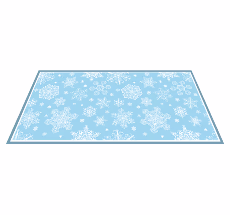 Frostiga snöflinga mönster Vinylmatta Halloween - Tenstickers