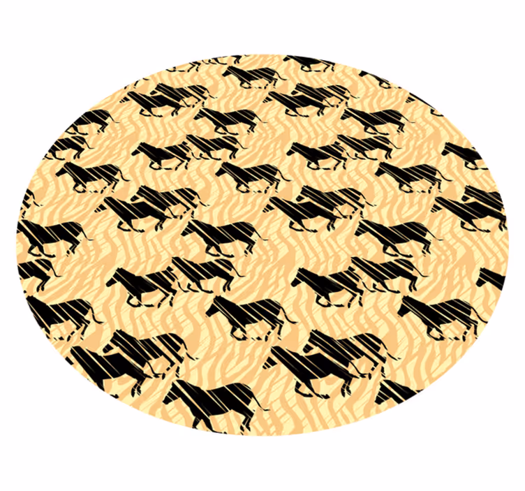 Snyggt hästmönster Vinylmatta djurtryck - Tenstickers