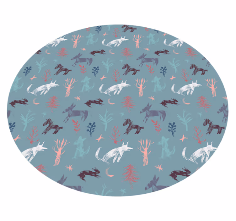 Naturinspirerade varelser Vinylmatta djurtryck - Tenstickers