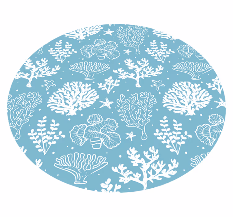 Korallrevmotiv Vinylmatta blommor och växter - Tenstickers