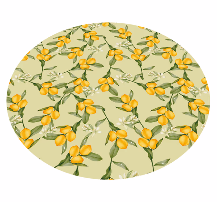 Tropisk sommar citronmönster modern matta - Tenstickers