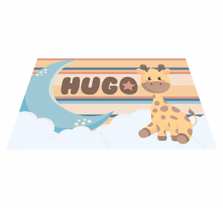 Giraffdesign Vinylmatta namn - Tenstickers