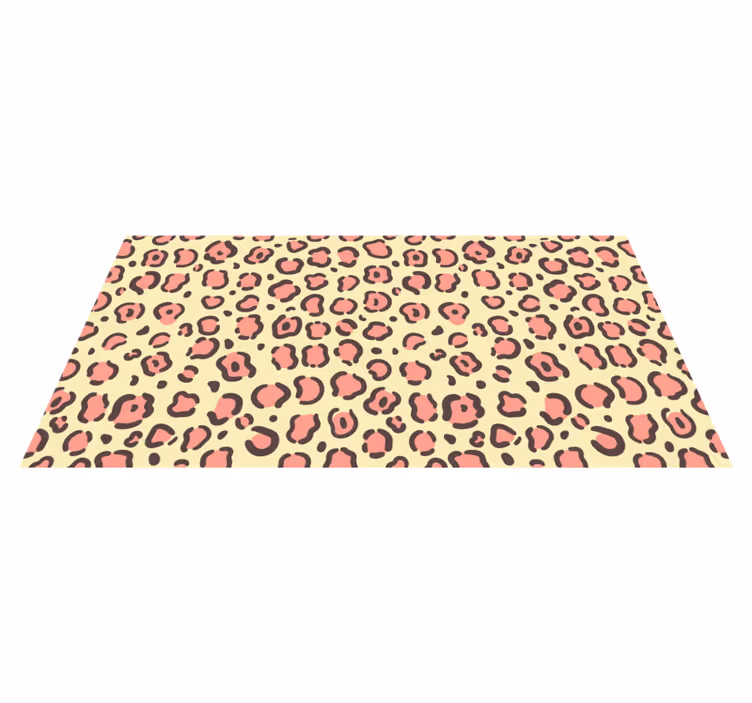 Leopardmönstrade detaljer Vinylmatta djurtryck - Tenstickers
