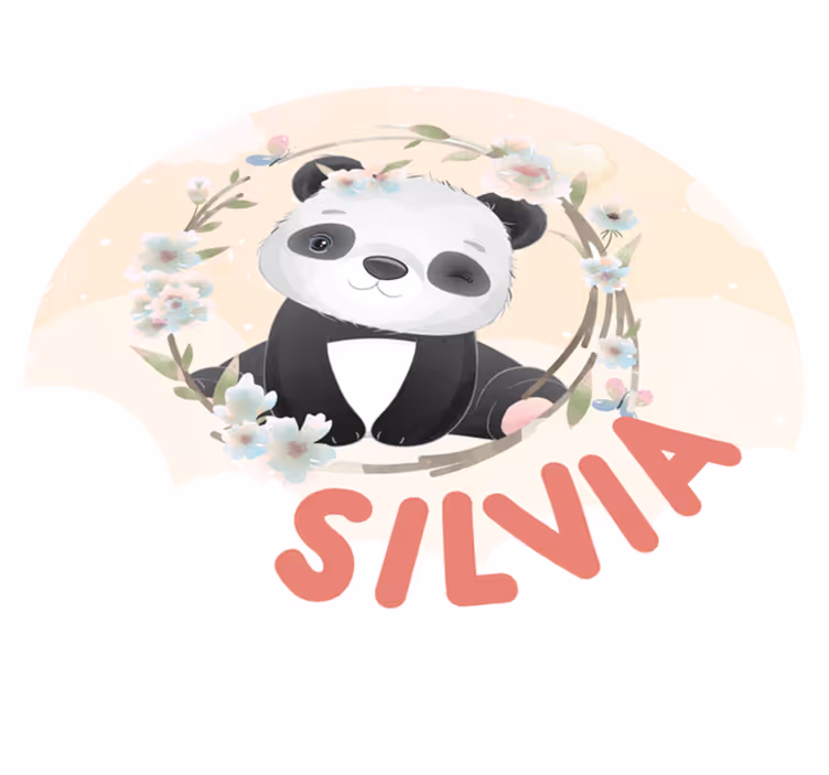 Vinylmatta namn söt panda konst - Tenstickers
