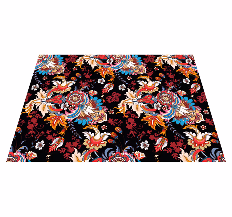 Botanisk inspiration Vinylmatta Mandala - Tenstickers