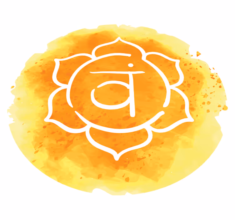 Strålande chakrasymbol Vinylmatta Mandala - Tenstickers