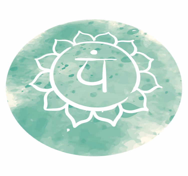 Lotuschakrasymbol Vinylmatta Mandala - Tenstickers