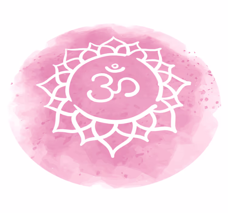 Rosa lotussymbol Vinylmatta Mandala - Tenstickers