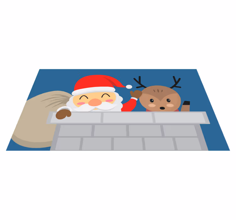 Glad jultomtescen Vinylmatta Jul - Tenstickers