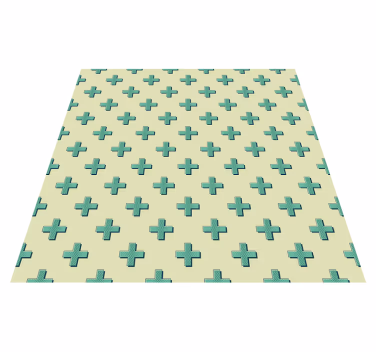 Mint plus-former Vinylmatta geometrisk - Tenstickers