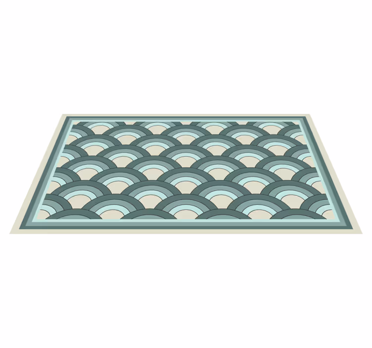 Snygga geometriska vågor Vinylmatta Mosaik - Tenstickers