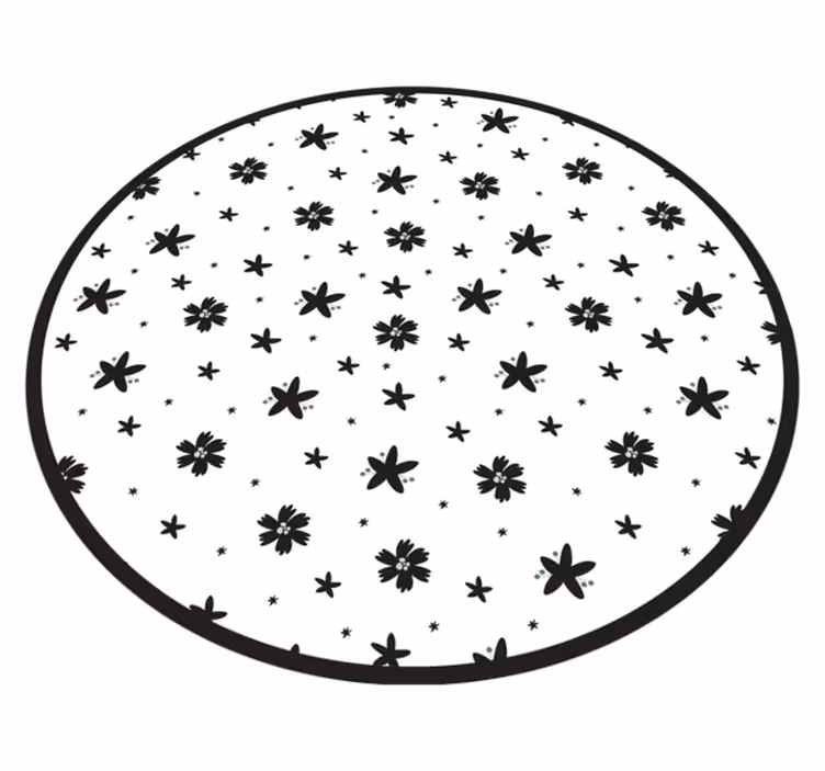 Vinylmatta blommor och växter stjärnmönster - Tenstickers