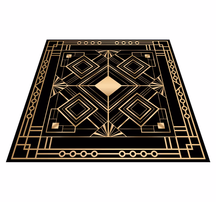 Vinylmatta mosaik geometriskt guldmönster - Tenstickers