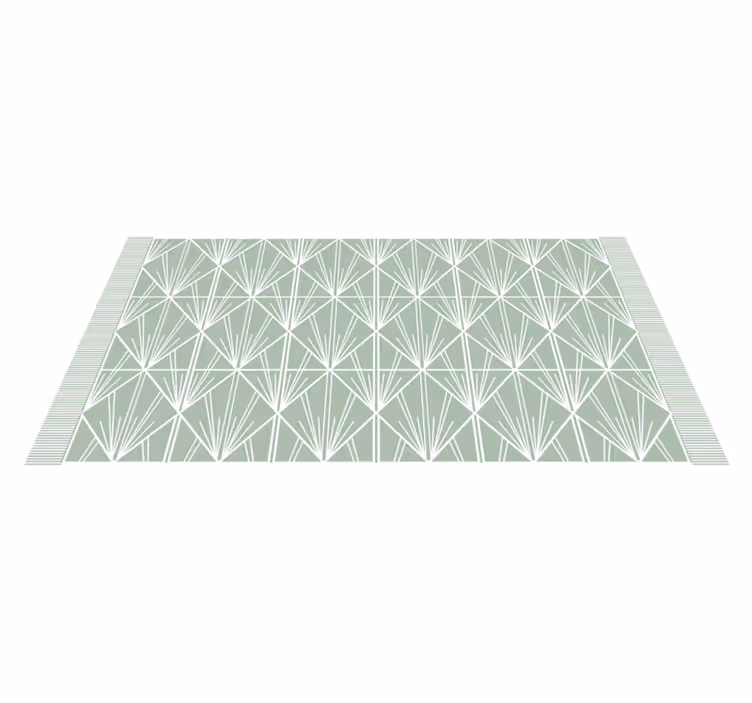 Geometriskt lövkoncept Vinylmatta kakeleffekt - Tenstickers