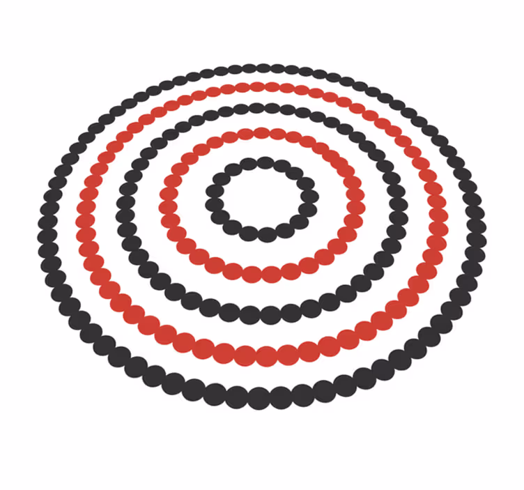 Geometriska mattor i tvåfärgade cirklar - Tenstickers
