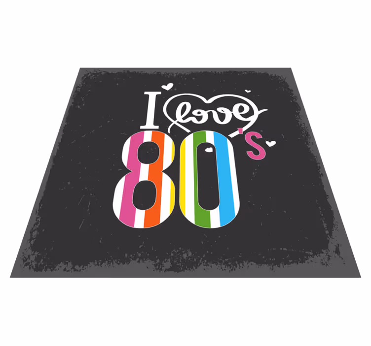 Retro 80-tals kärlek Vinylmatta Mosaik - Tenstickers
