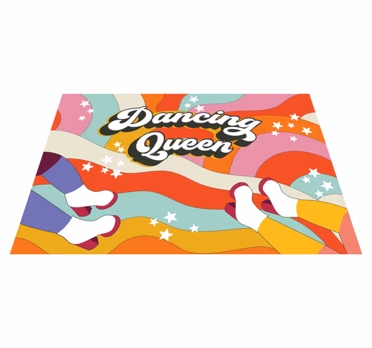 Dansande drottningmönster Andra Vinylmattor - Tenstickers