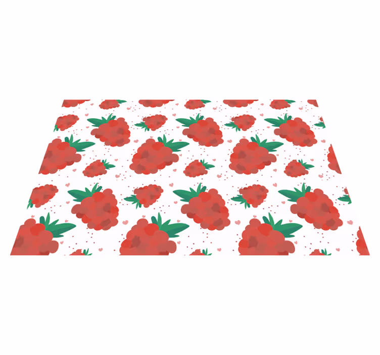 Livfullt bärmönster Vinylmatta blommor och växter - Tenstickers