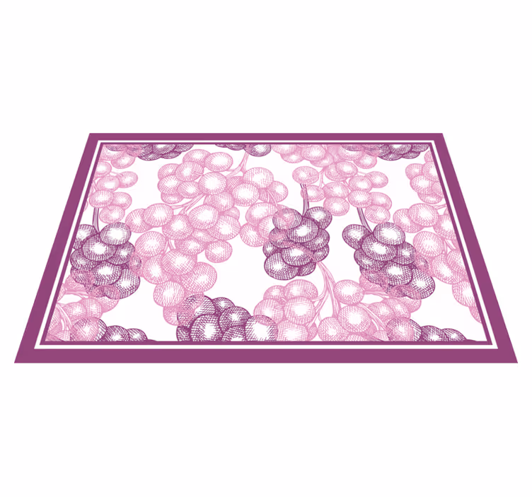 Lila druvor design Vinylmatta blommor och växter - Tenstickers