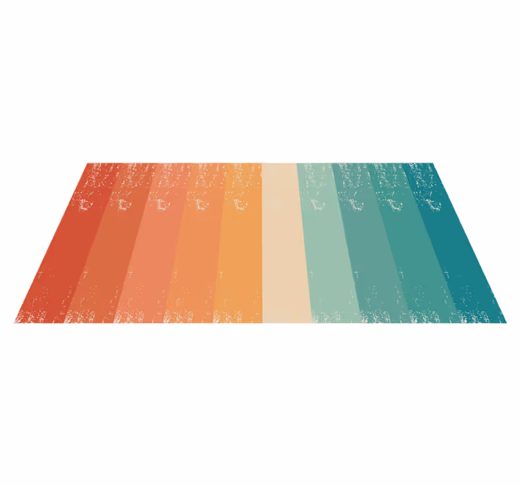 Färgglada randiga lager Vinylmatta minimalistisk - Tenstickers