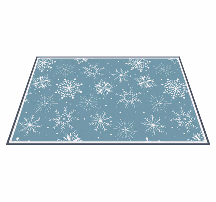 Snöflingestil Vinylmatta Jul - Tenstickers