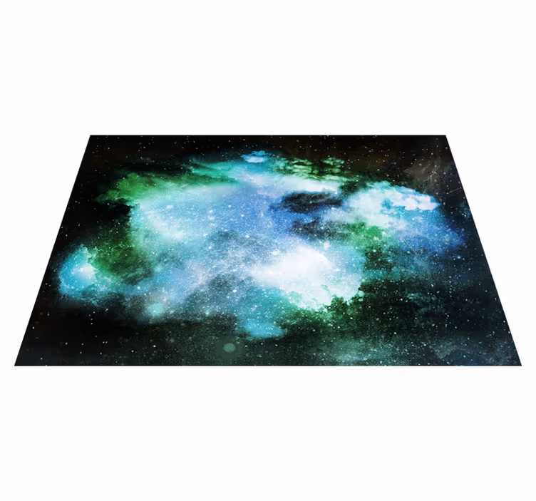 Mycket fantastisk kosmiskt regn natur vinyl matta - Tenstickers