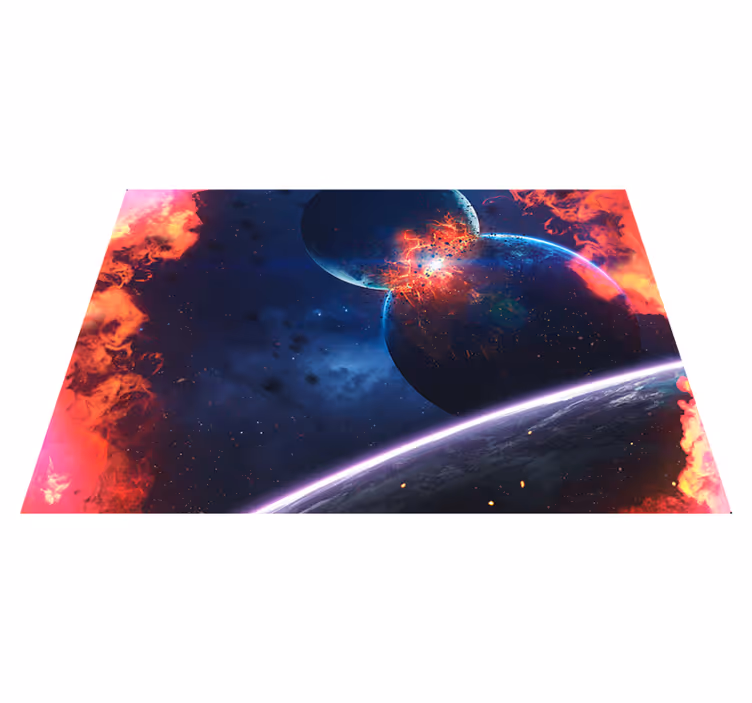 Kosmiskt galaxäventyr Vinylmatta Stjärnor - Tenstickers