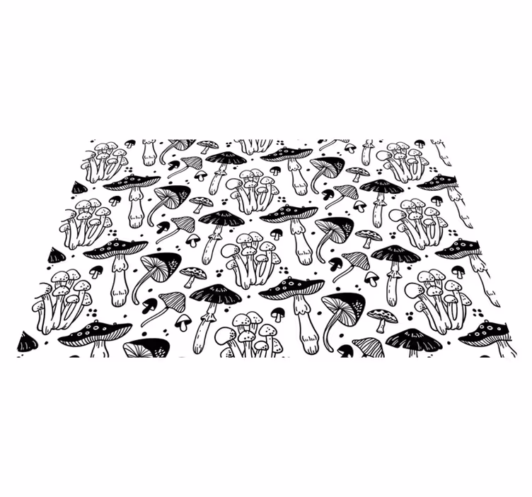 Svampmotiv Vinylmatta natur - Tenstickers