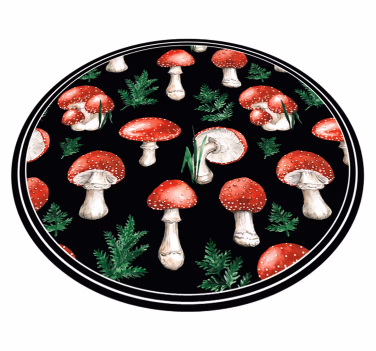 Svampskogsmotiv Vinylmatta natur - Tenstickers