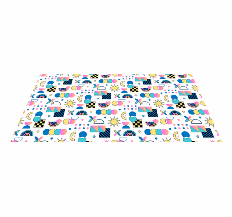 Livfulla element Vinylmatta geometrisk - Tenstickers