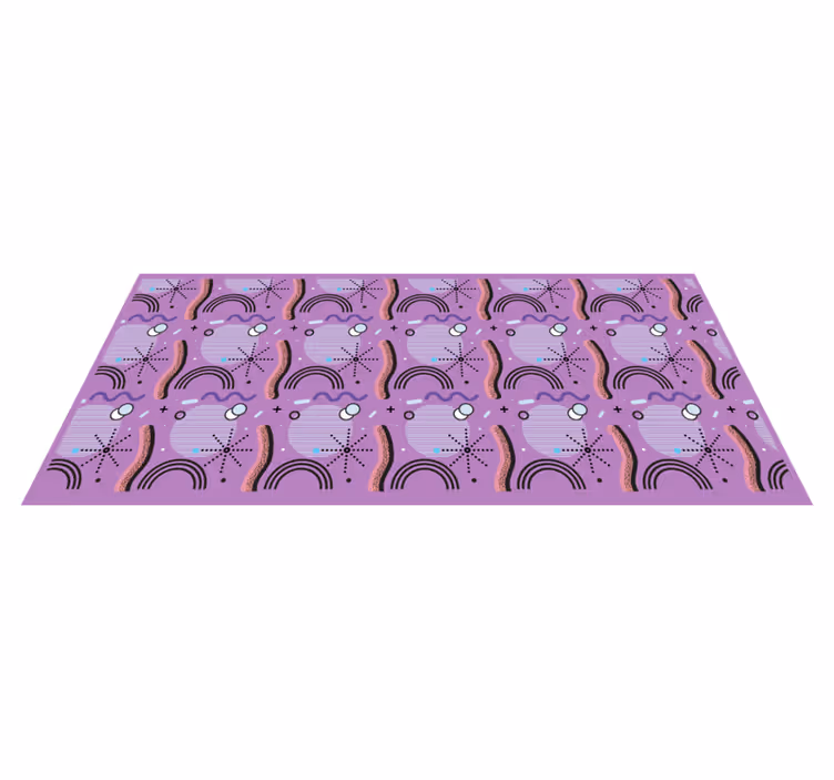 Lila regnbågsmönster Andra Vinylmattor - Tenstickers