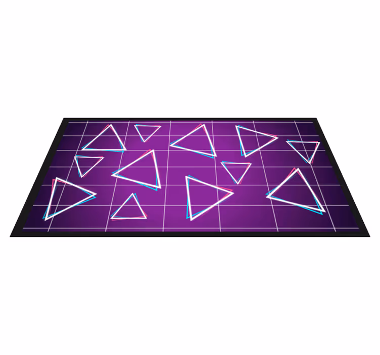 Livfullt triangelmönster Vinylmatta geometrisk - Tenstickers