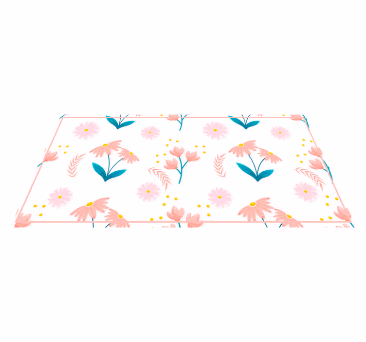 Blommig vårblomning Vinylmatta blommor och växter - Tenstickers