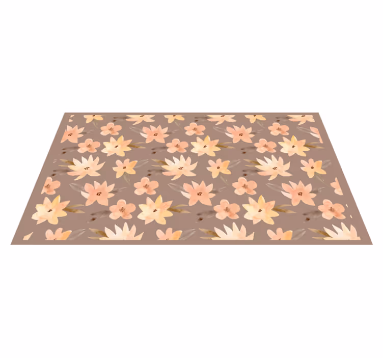 Blomstermotiv array Vinylmatta blommor och växter - Tenstickers